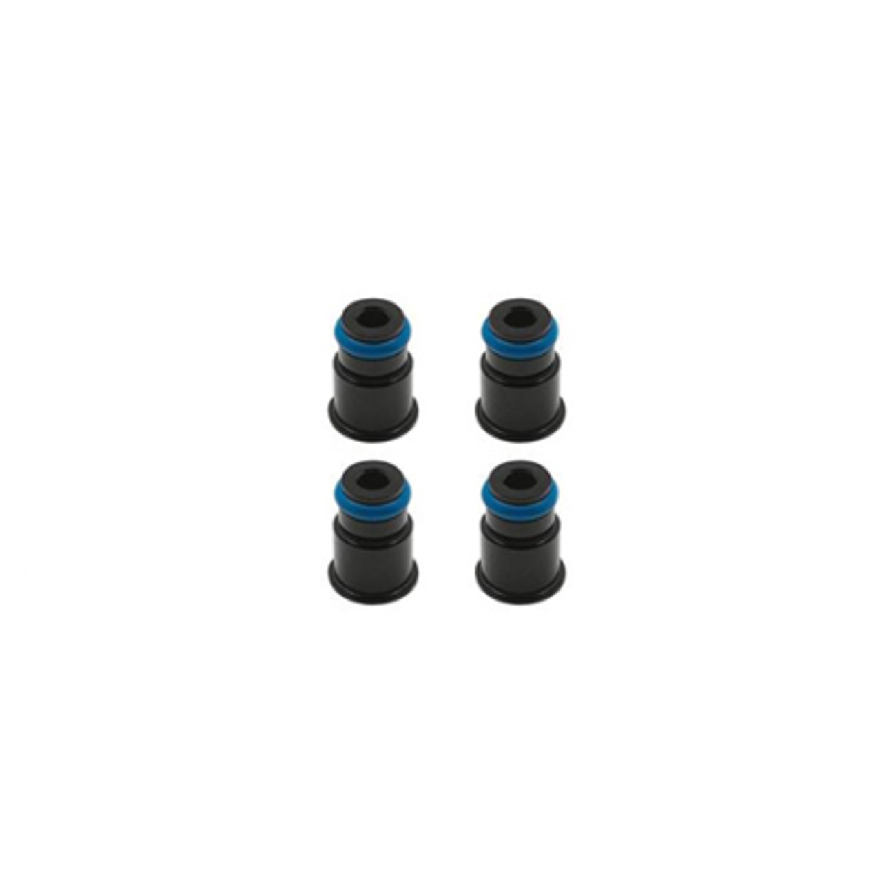 BLOX Racing 14mm Adapter Top (1/2in) w/Viton O-Ring & Retaining Clip (Set of 4)