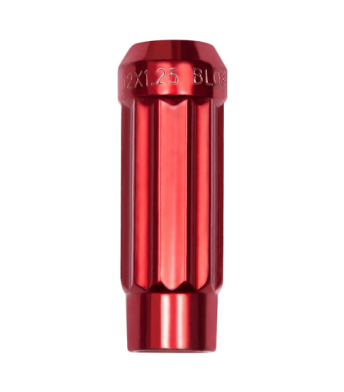 BLOX Racing 12-Sided P17 Tuner Lug Nut 12x1.25/12x1.5 - Red Steel - Single Piece