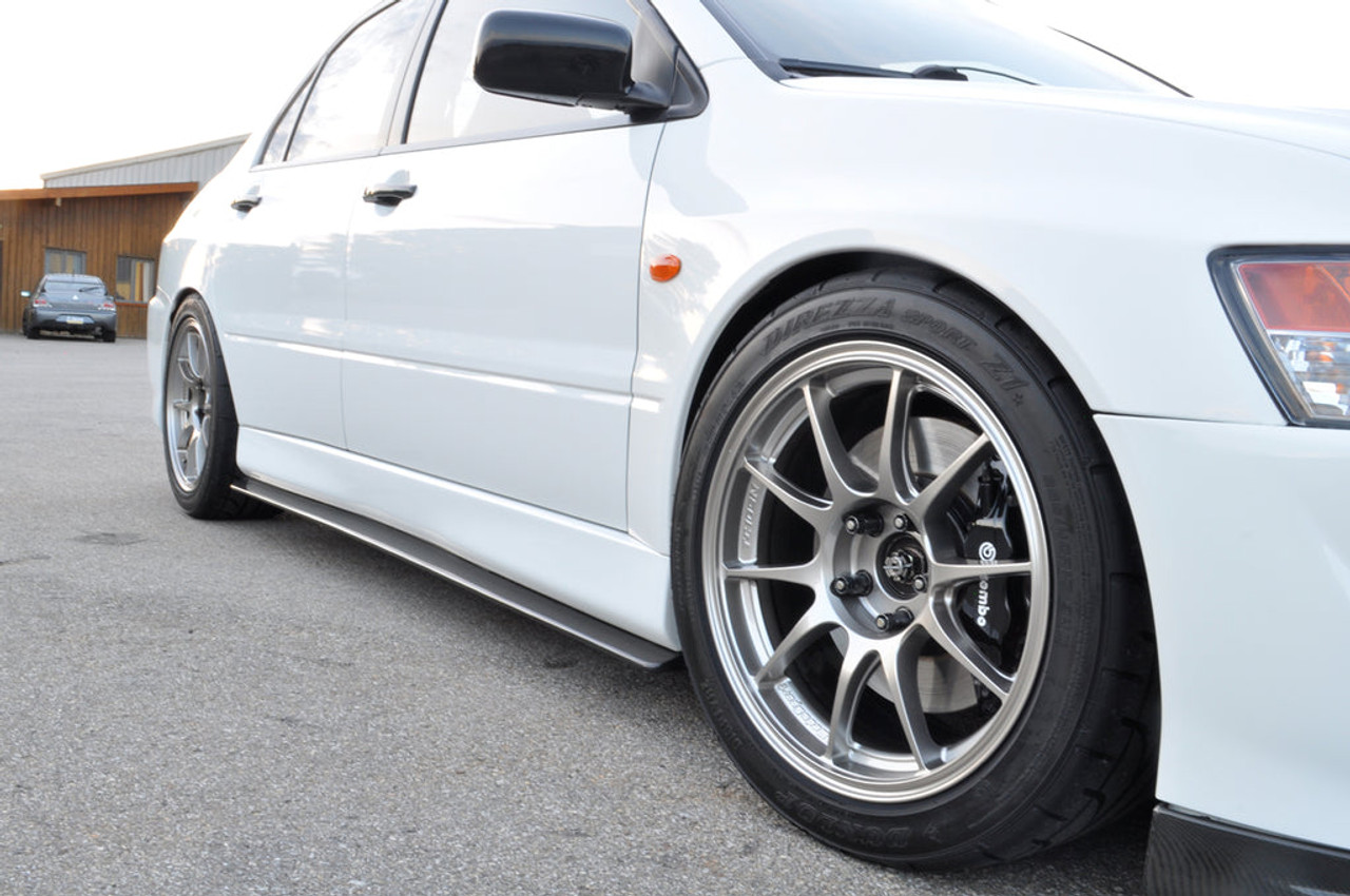 Rexpeed Carbon Fiber Side Skirt Extensions for Evo 7/8/9