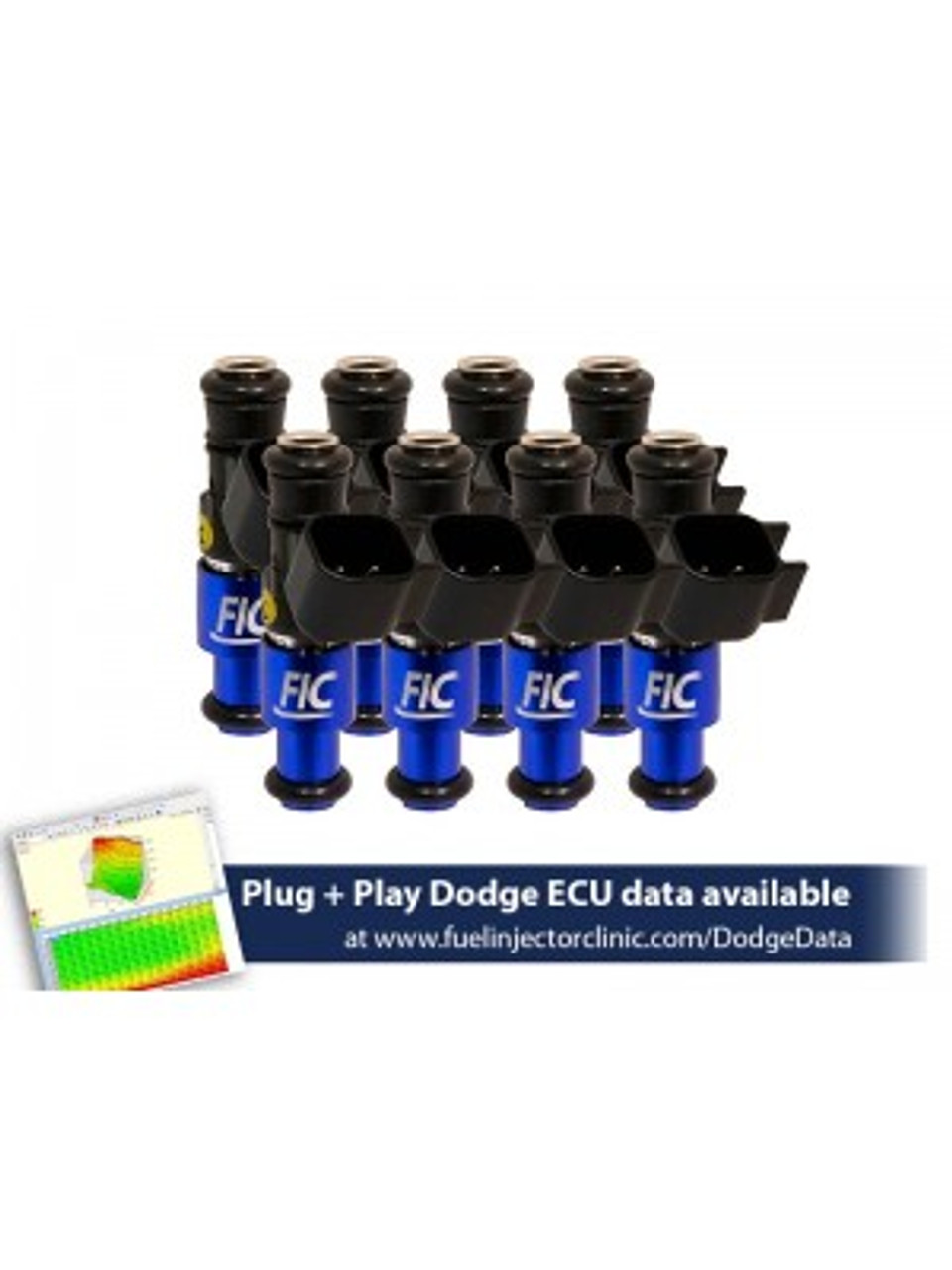 1440CC (160 LBS/HR AT OE 58 PSI FUEL PRESSURE) FIC FUEL INJECTOR CLINIC INJECTOR SET FOR DODGE HEMI SRT-8, 5.7 (HIGH-Z)