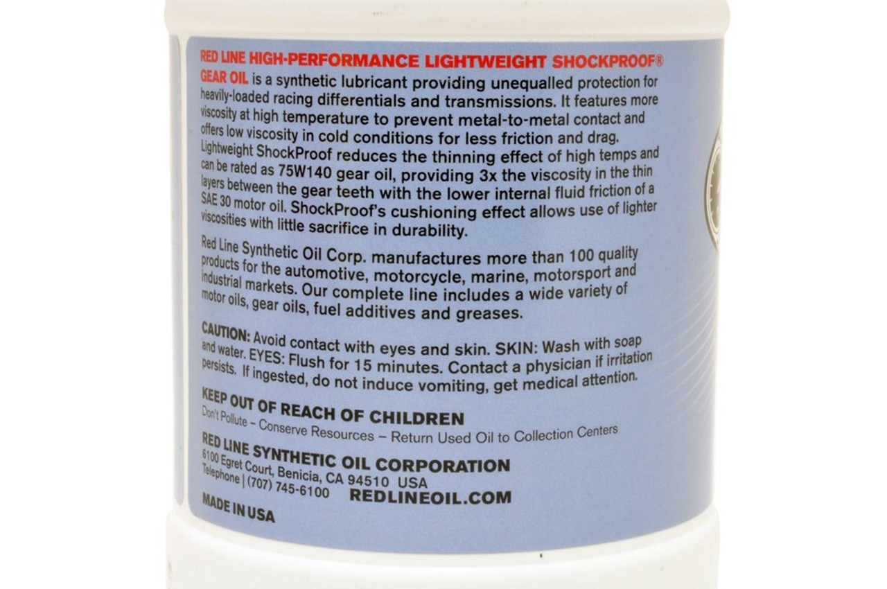 Red Line Lightweight ShockProof Gear Oil