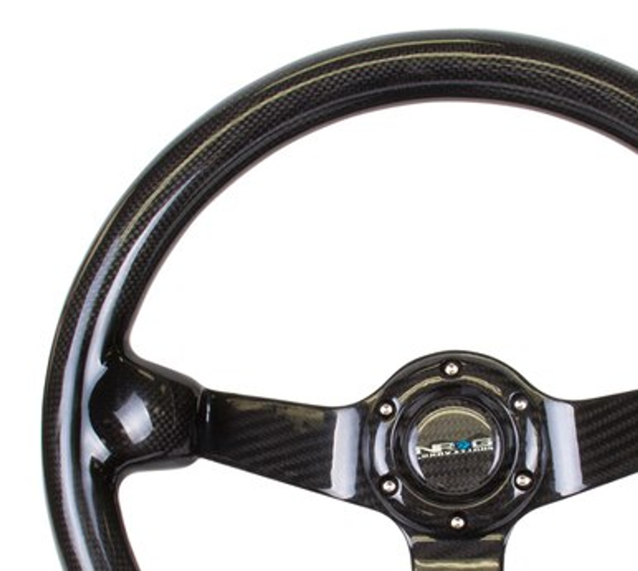 NRG Carbon Fiber Steeering Wheel (350mm) Deep Dish - Full Carbon