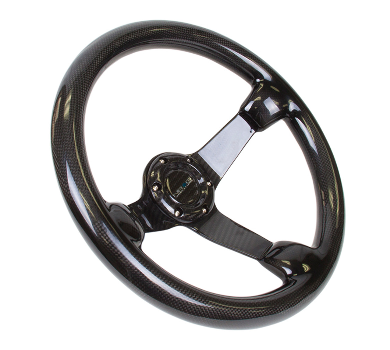 NRG Carbon Fiber Steeering Wheel (350mm) Deep Dish - Full Carbon