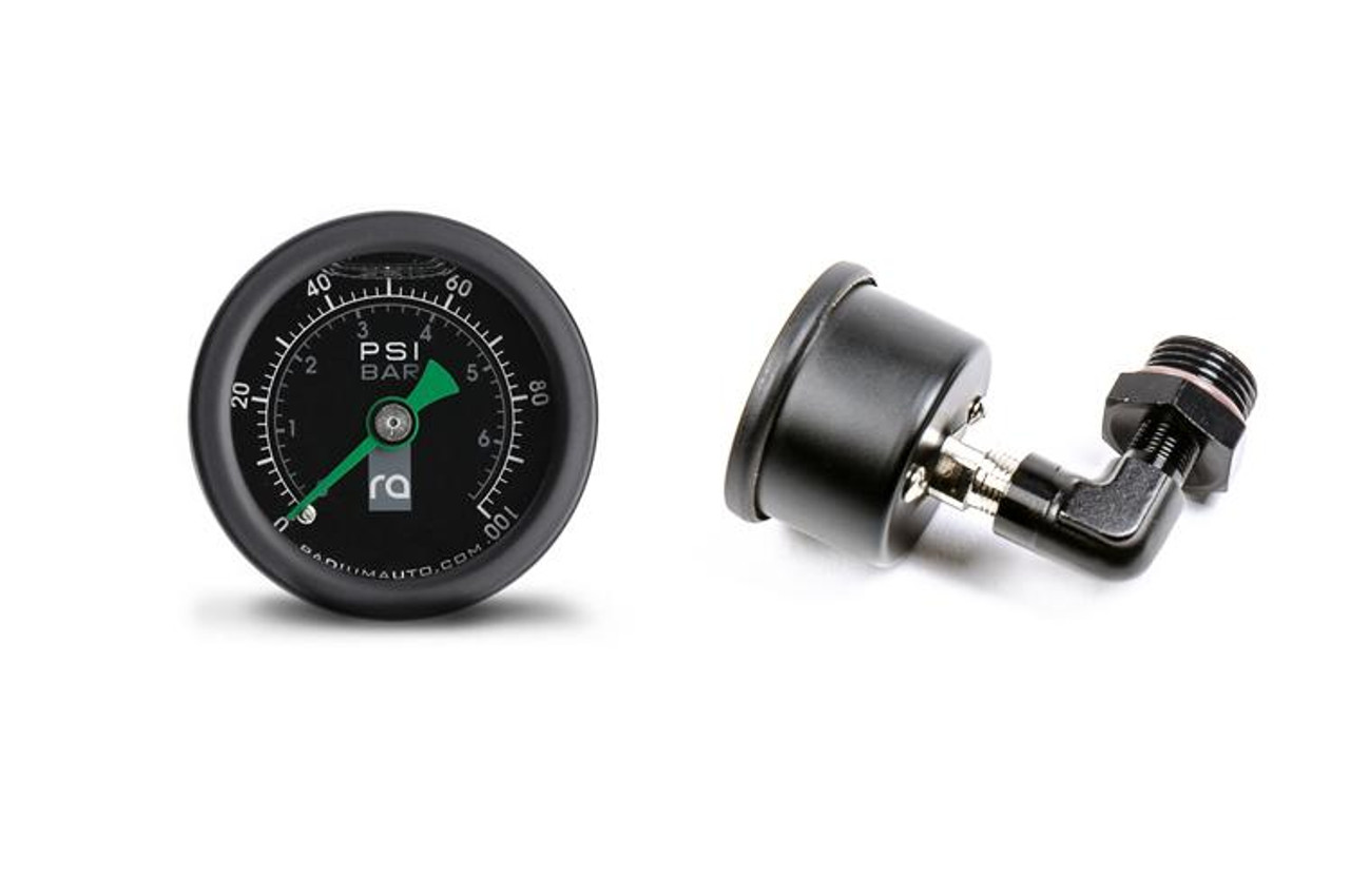 Radium Fuel Pressure Gauge 0-100psi with 8AN ORB 90° Adapter