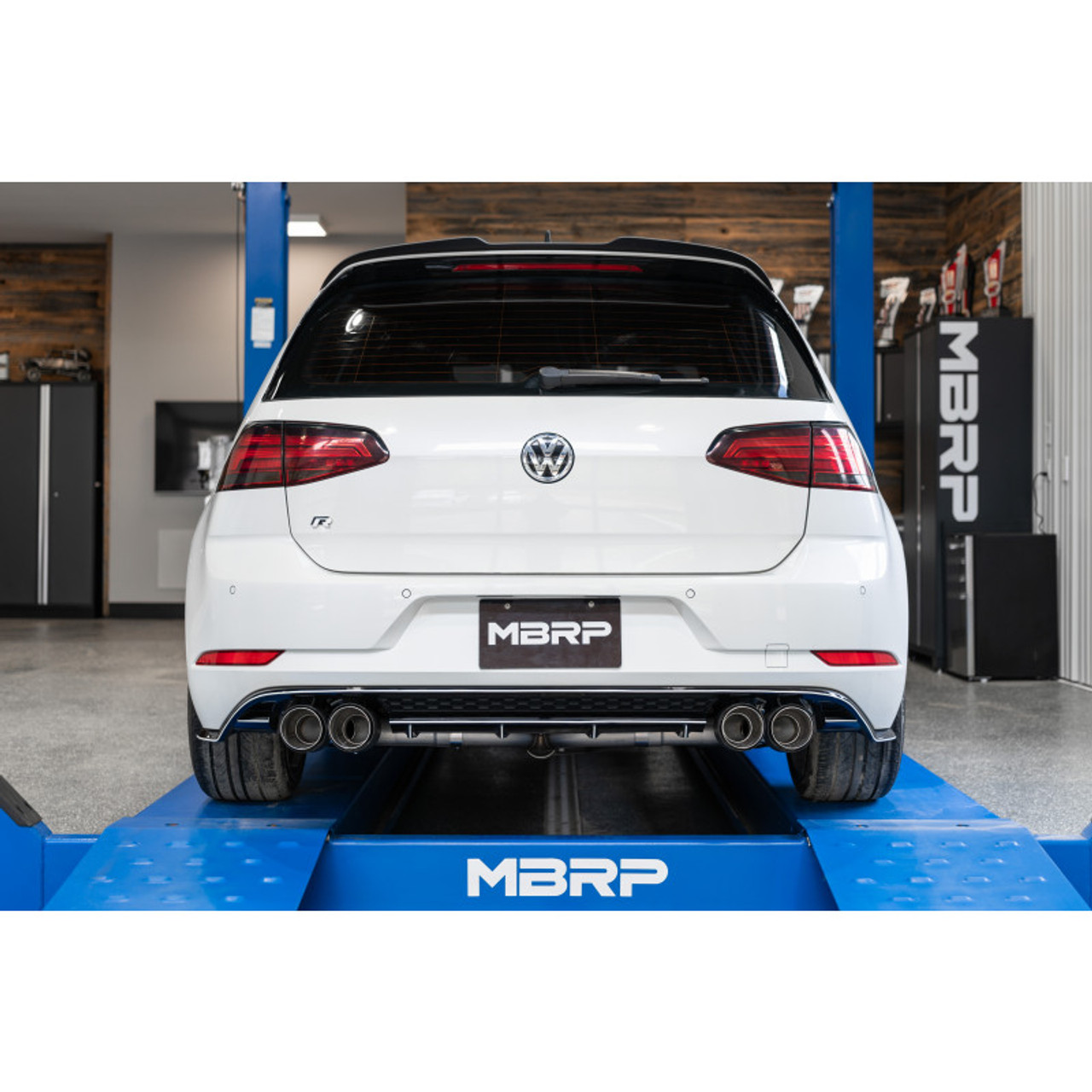 MBRP PRO Series Volkswagen 3" Cat Back Quad Rear Exhaust with CF
