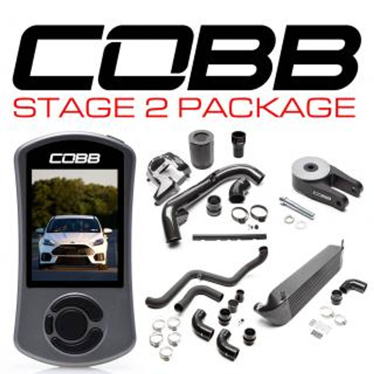 Cobb 16-18 Ford Focus RS Stage 2 Power Package - Black