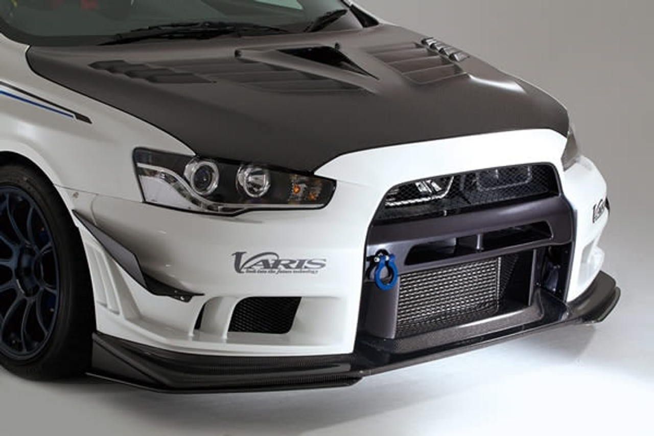 Varis Front Bumper Version 2 with FRP Super Taikyu Under Lip - Mitsubishi CZ4A Evo X