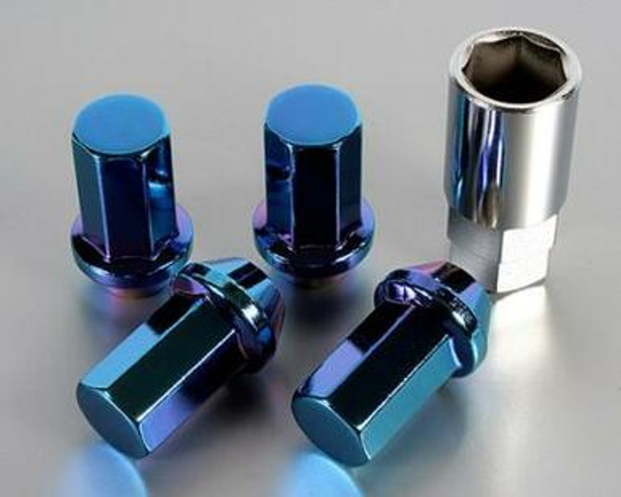 Project Kics 12X1.50 Titanium Blue Caliber Lug Nut