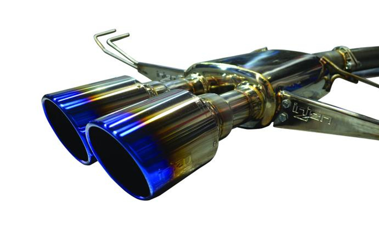 76mm Stainless Steel Cat-back exhaust system with Dual 4.5in. Titanium tips
Finish: Polished