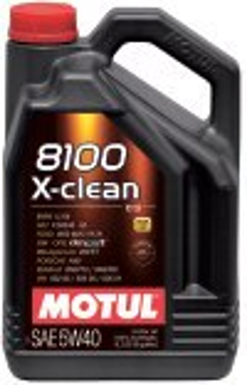 Motul 5L Synthetic Engine Oil 8100 5W40 X-CLEAN