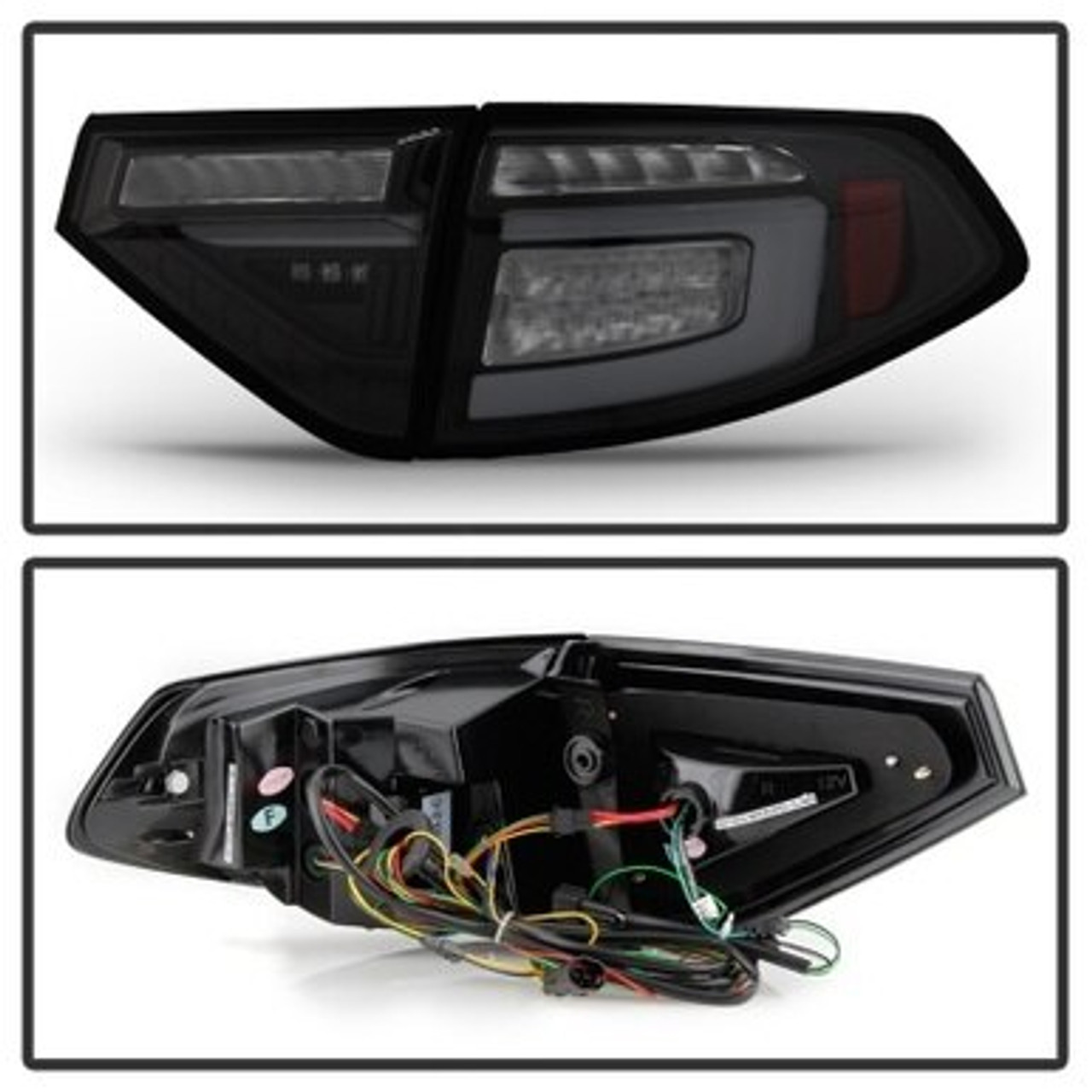 Spyder LED Tail Lights Seq Signal Black Subaru WRX Hatchback 2008-2014