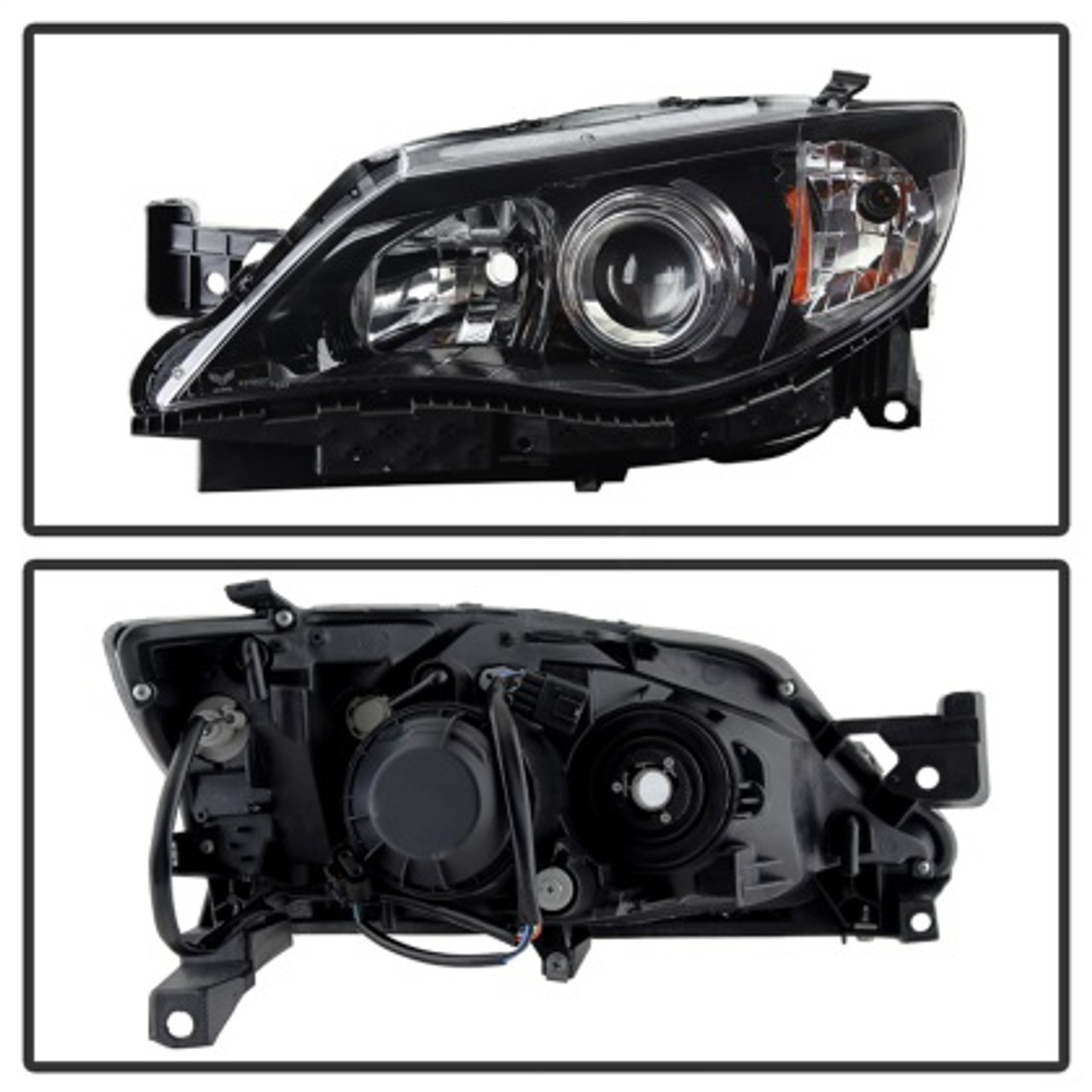 Spyder Xtune Subaru Impreza Wrx 08-14 Halogen Models Only Headlights Black HD-JH-SI08-AM-BK