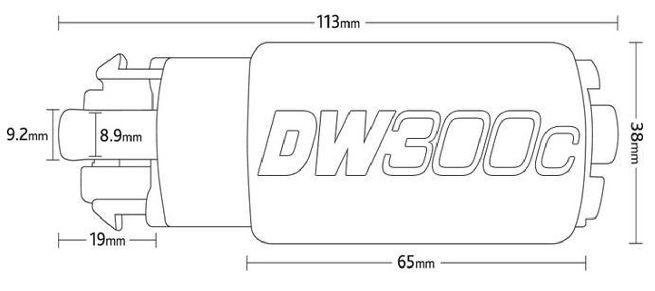 Deatschwerks DW300c Series 340lph Compact In-Tank Fuel Pump | Mitsubishi / Mazda