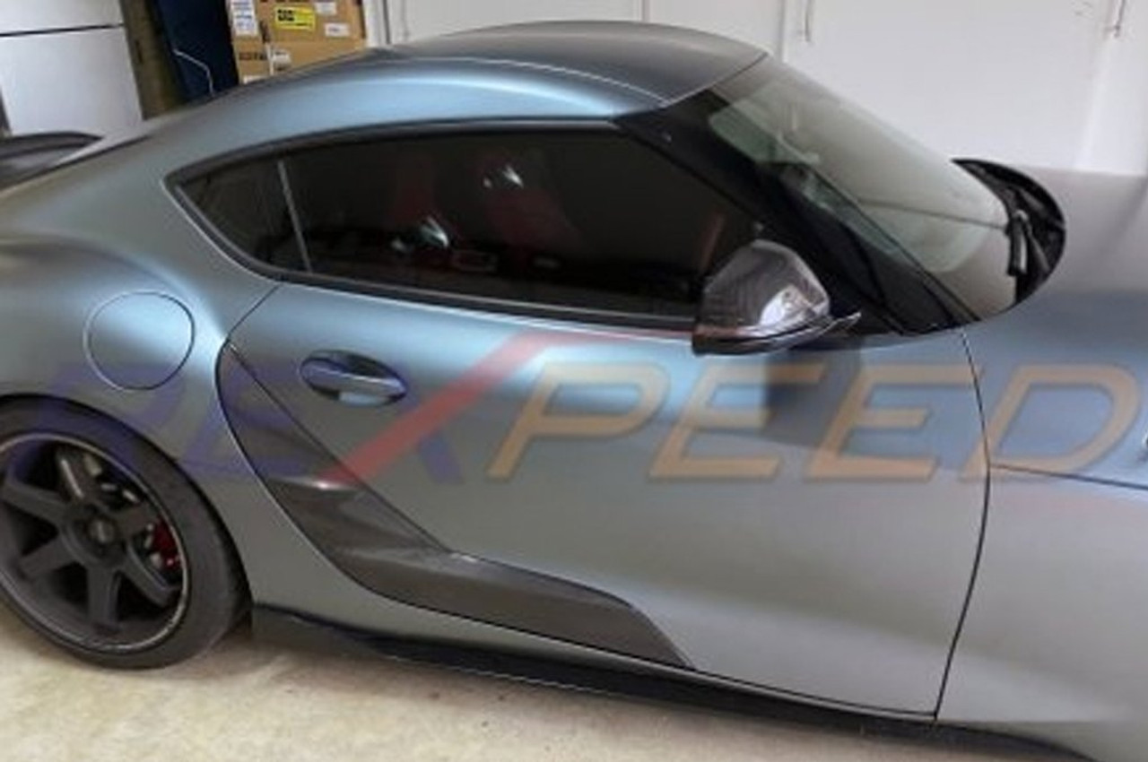 Rexpeed Carbon Fiber Door Garnishes for 2020 Supra (Forged Carbon Gloss Pictured)