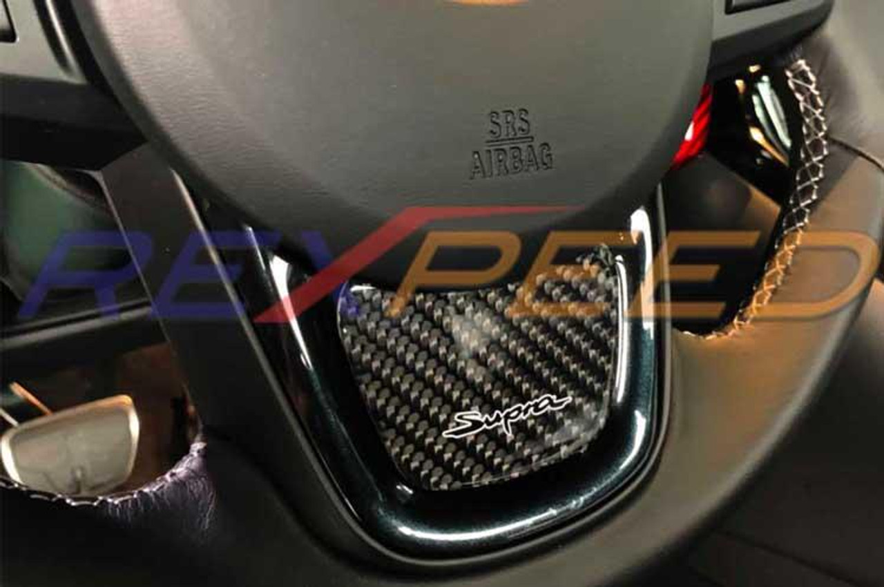 Rexpeed Carbon Fiber Steering Wheel Badge for 2020 Supra