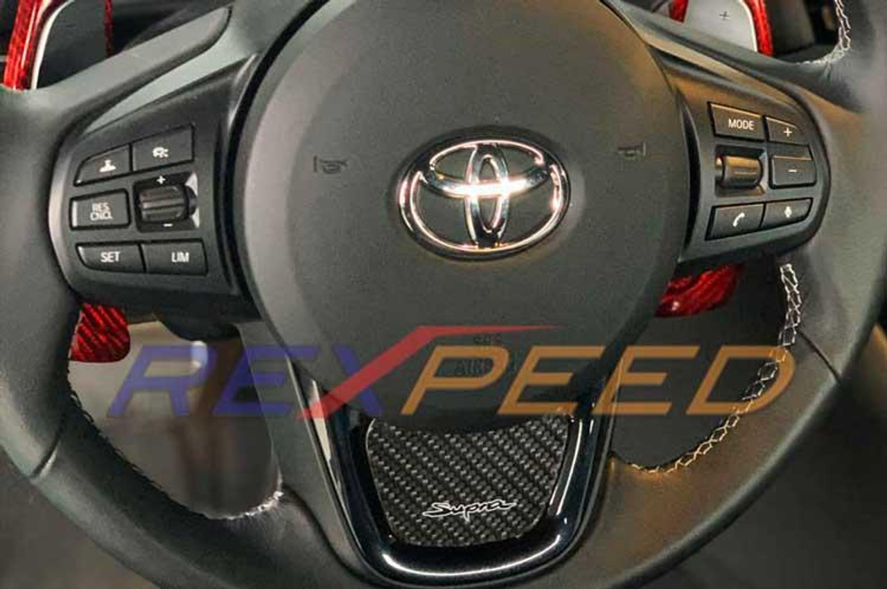 Rexpeed Carbon Fiber Steering Wheel Badge for 2020 Supra