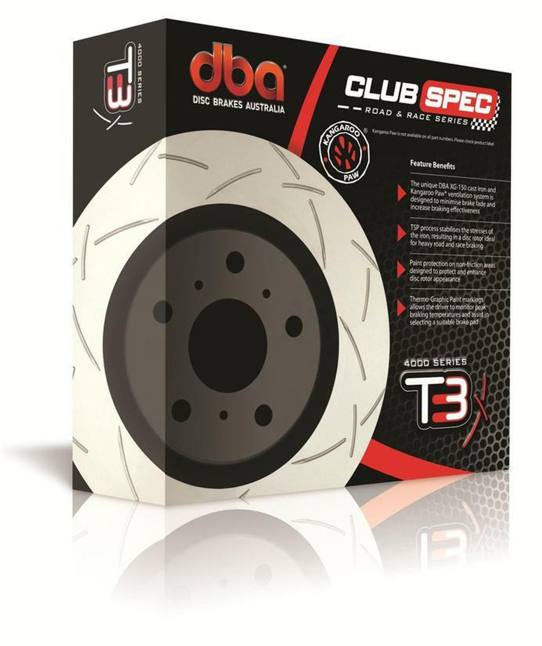 DBA Club Spec 4000 T3 Single Rear Brake Rotor | Multiple Subaru Fitments