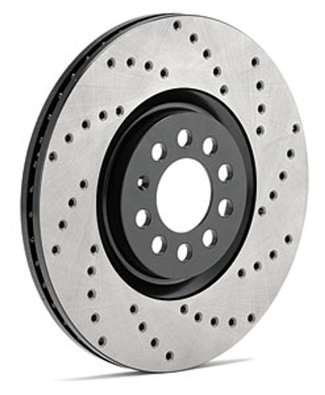 StopTech Sport Cross Drilled Brake Rotor; Front Left