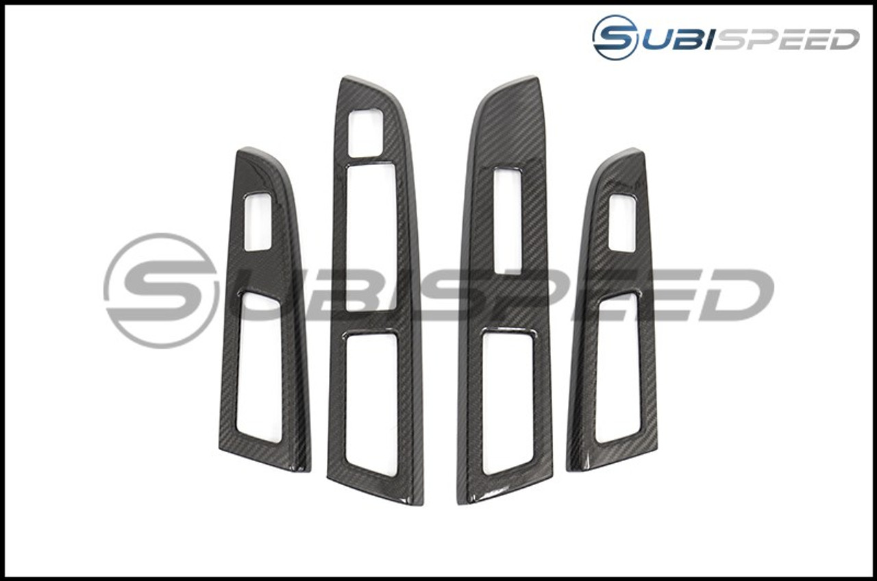 OLM S-Line Carbon Fiber Switch Panel Covers - Subaru WRX / STI 2015-2016