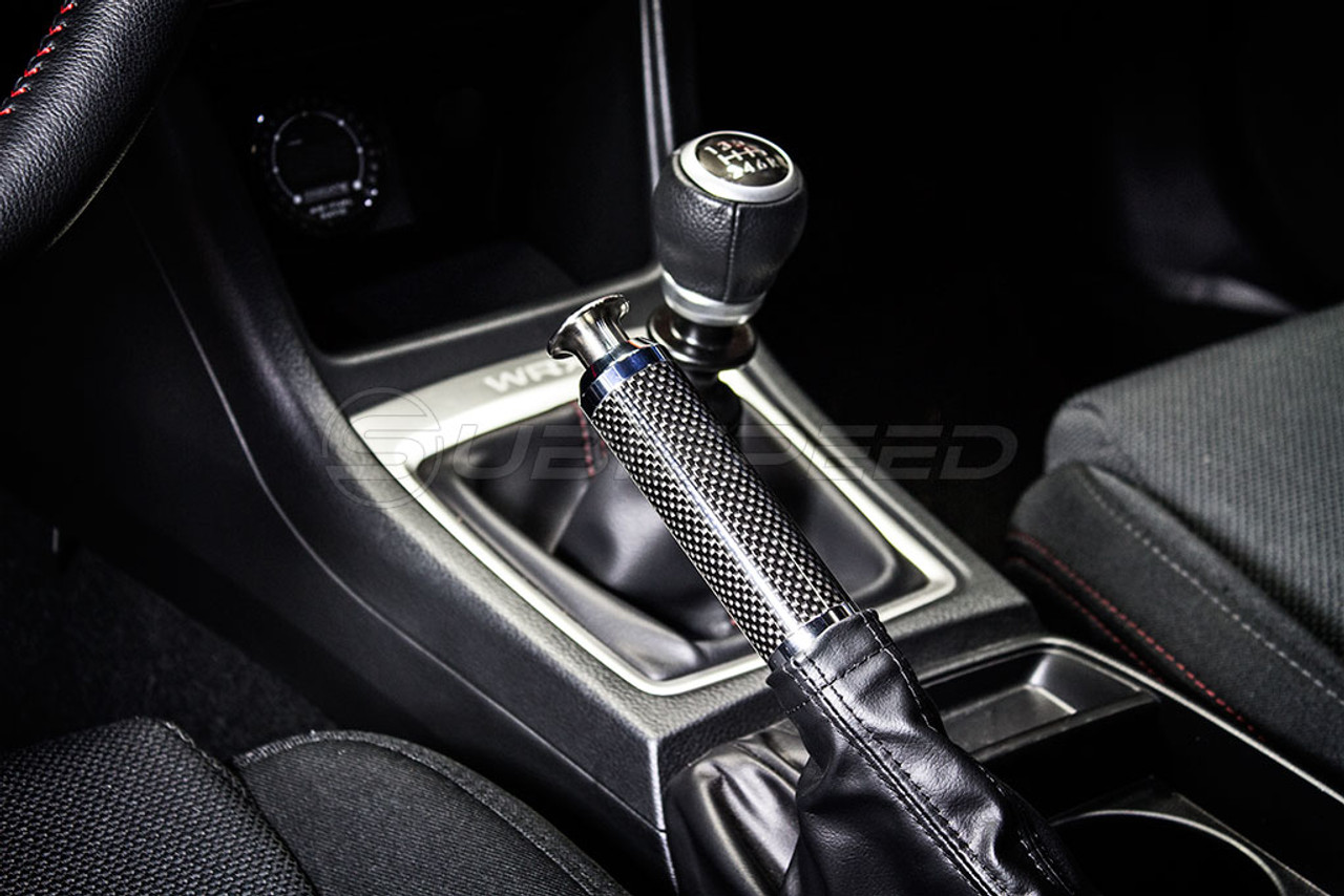 Carbon Fiber Console Parking Brake Handbrake Cover Trim For Subaru Forester WRX