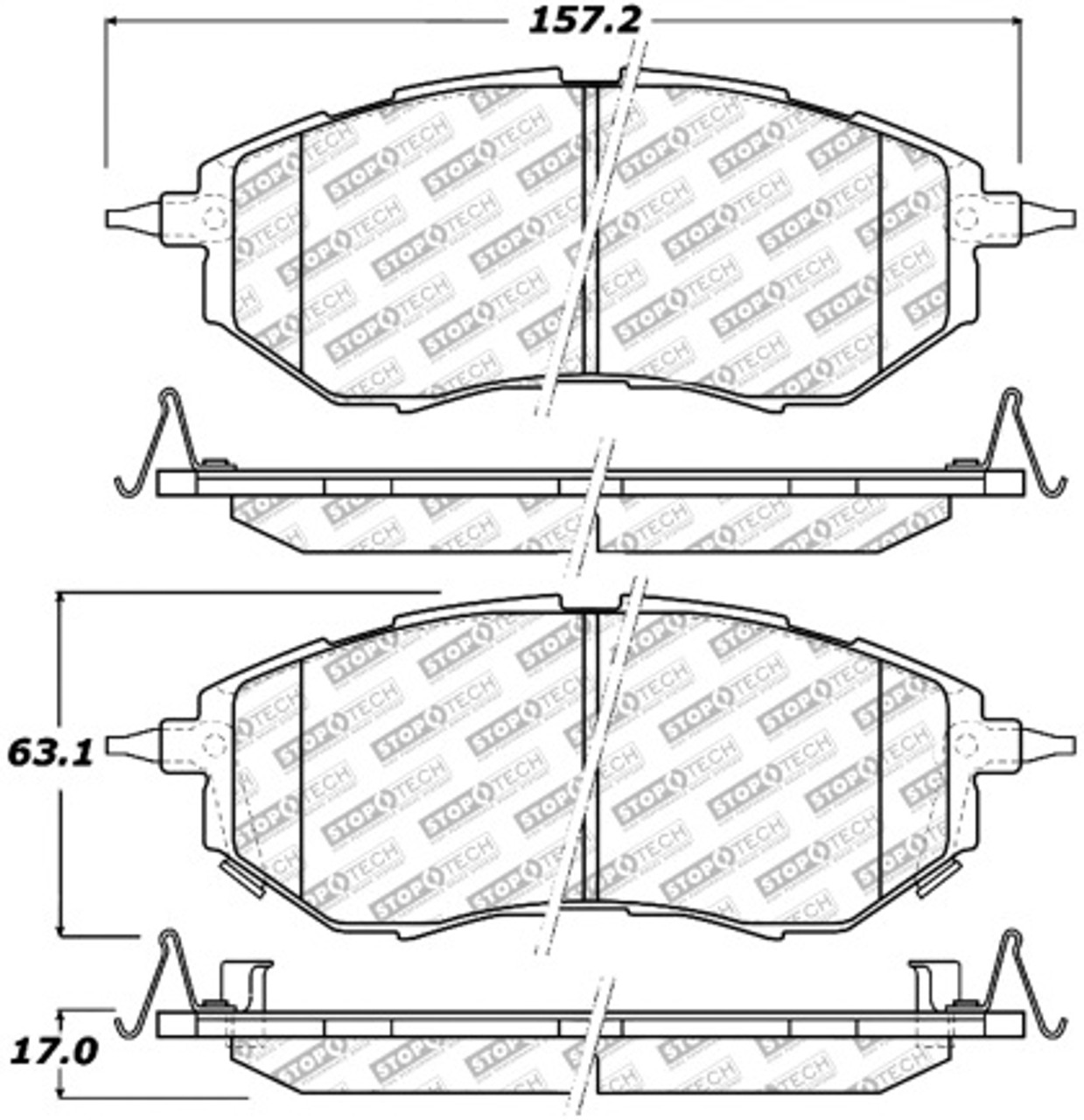 Stoptech Street Select Front Brake Pads