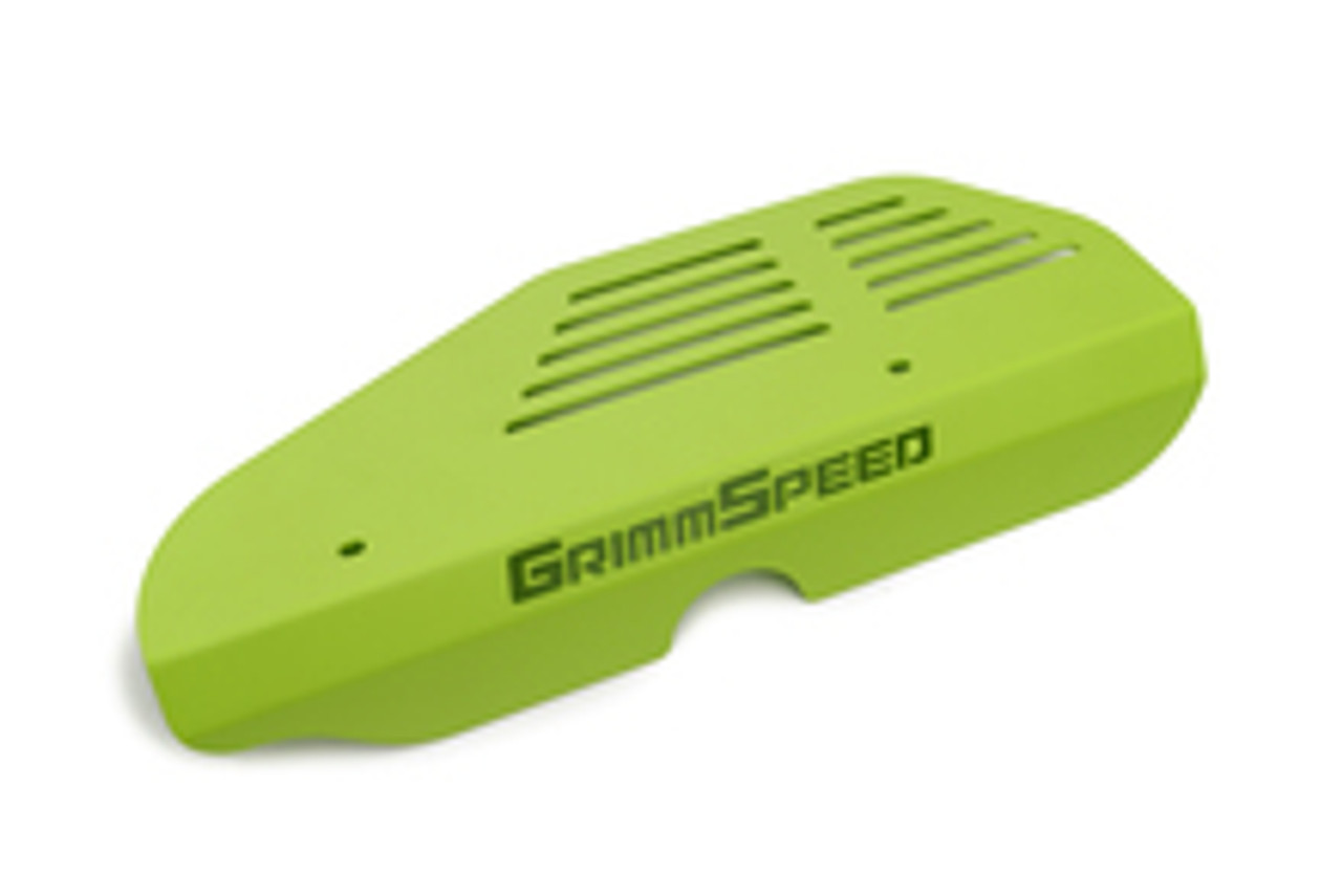 GrimmSpeed Subaru Turbo EJ Alternator Cover - Neon Green Powdercoat