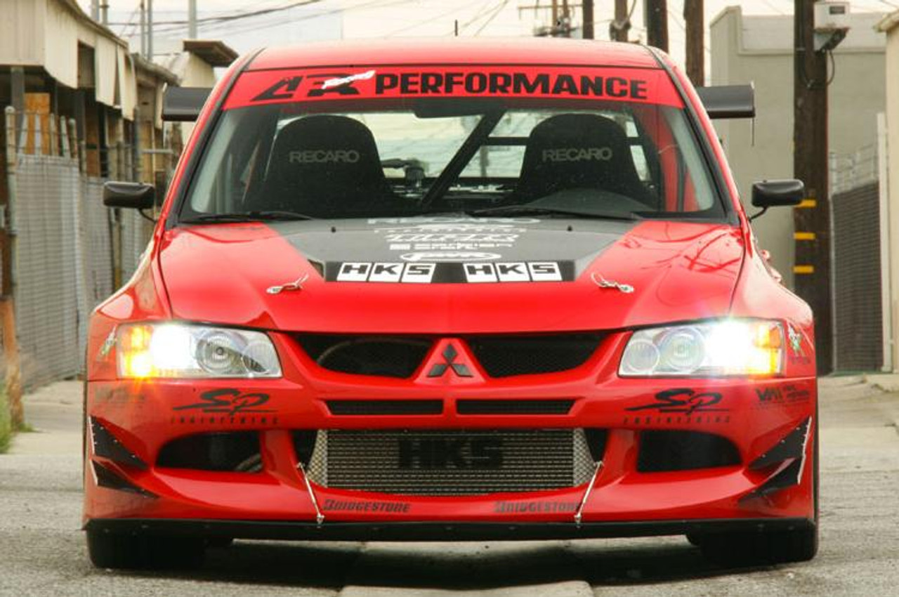 APR Carbon Fiber Front Wind Splitter with Rods for Evo 8