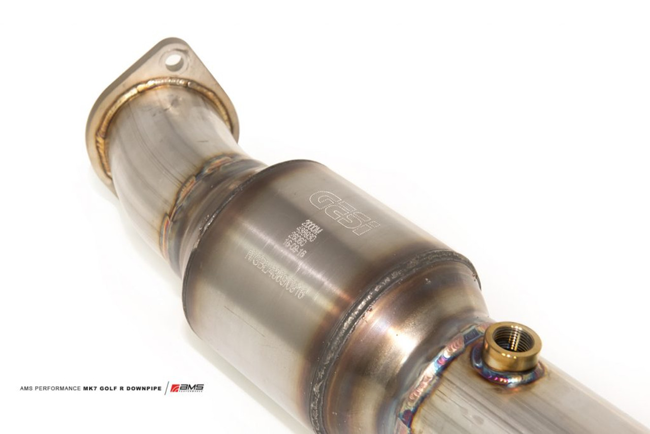 AMS Performance 2015+ VW Golf R MK7 Downpipe w/High Flow Catalytic Converter