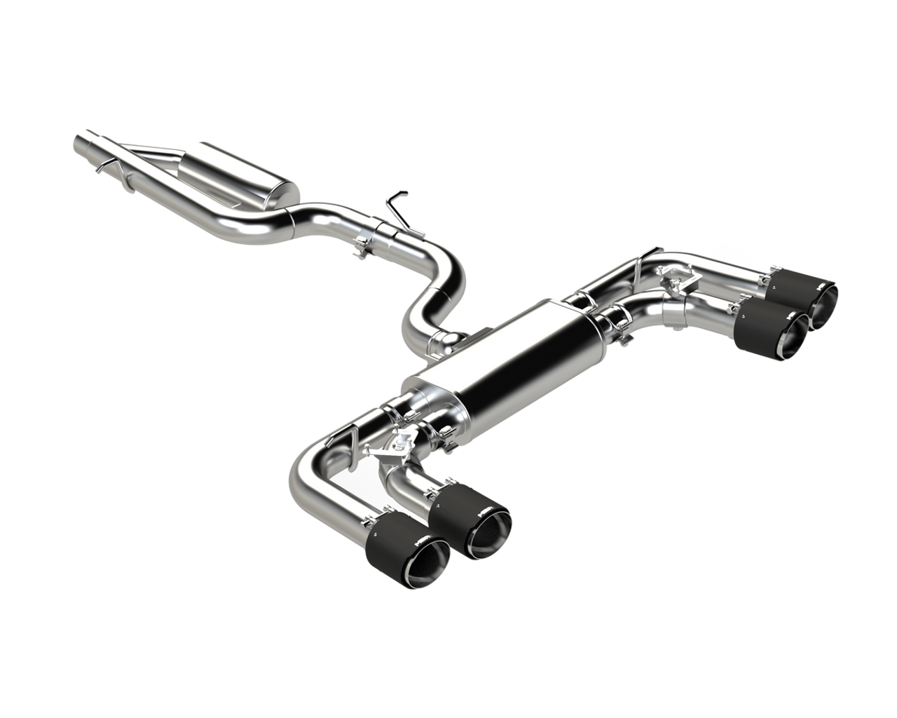 MBRP 2022 VOLKSWAGEN GOLF R MK8 3-INCH/2.5-INCH CAT-BACK EXHAUST QUAD REAR EXIT, STREET PROFILE