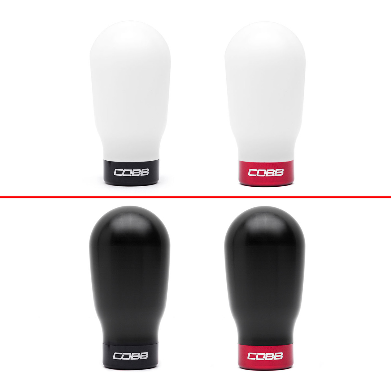 Cobb Subaru 6-Speed Tall Weighted COBB Knob - White (Incl. Both Red + Blk Collars)
Cobb Subaru 6-Speed Tall Weighted COBB Knob - Black (Incl. Both Red + Blk Collars)