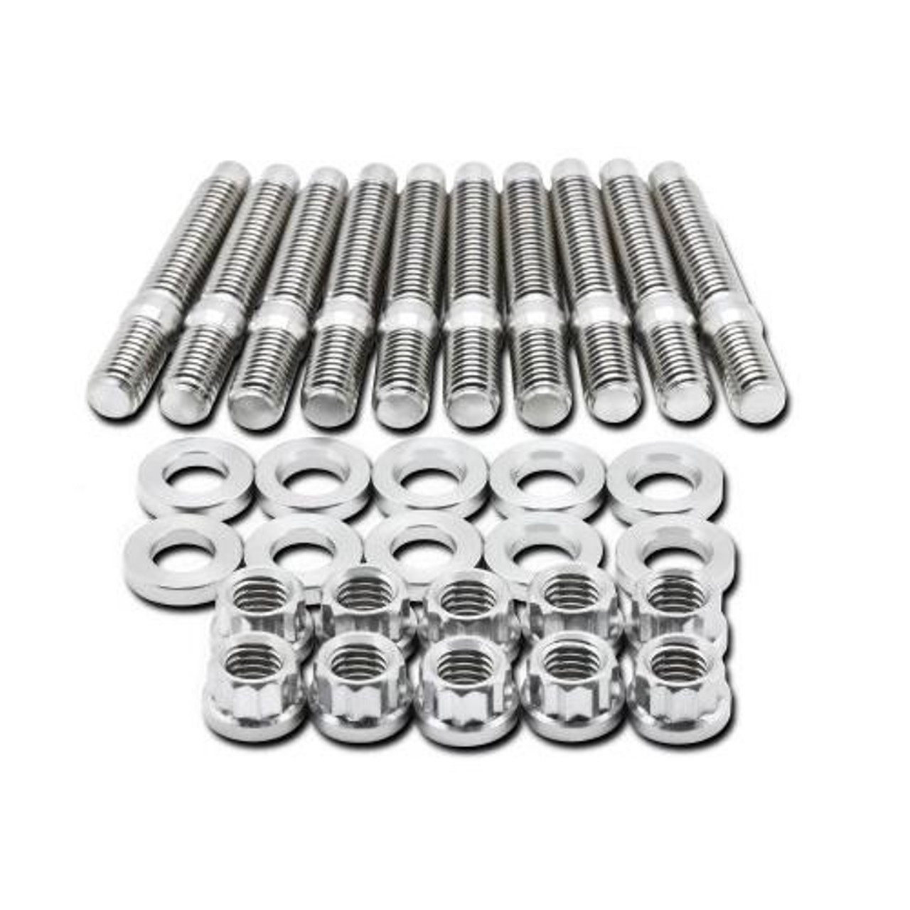 BLOX Racing SUS303 Stainless Steel Exhaust Manifold Stud Kit M8 x 1.25mm 45mm in Length - 7-piece