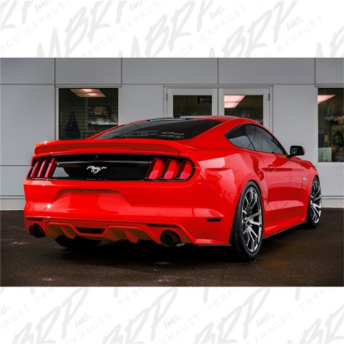 MBRP 15-17 Ford Mustang GT 5.0 3in Cat Back Dual Split Rear Race Version 4.5in Tips - Black Coated