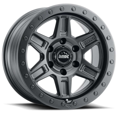 MVX Offroad VX61 18x9 +18 (5x150 - Matte Black with a Simulated Beadlock