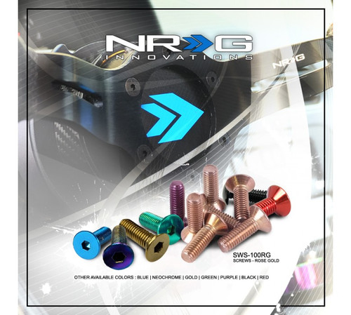 NRG Steering Wheel Screw Upgrade Kit (Flat) - Black