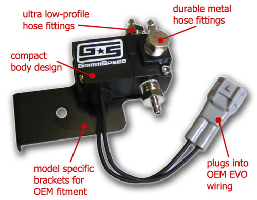 GrimmSpeed 3-Port Electronic Boost Control Solenoid - Mitsubishi Evo 8/9/10