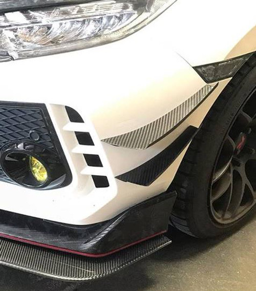 APR Performance Carbon Fiber Front Bumper Canards Honda Civic Type R 2017+