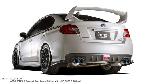 Blitz Power Aero Speed R Concept Rear Diffuser (FRP) for 2015-16 Subaru WRX [VAB]