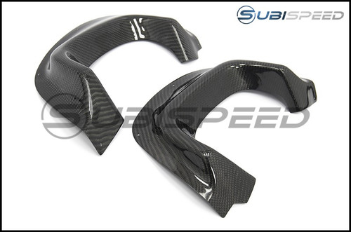 OLM VA Style Carbon Fiber Rear Bumper Exhaust Finishers - Subaru WRX / STI 2015+