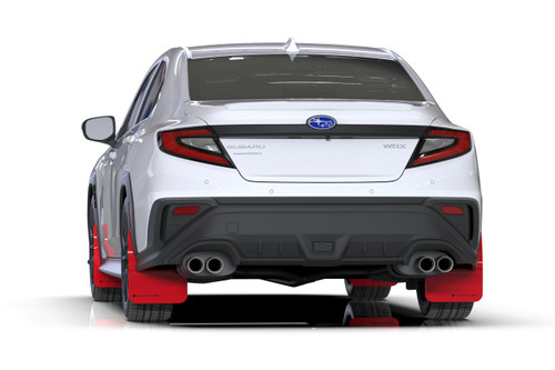 Rallyarmor 2022+ Subaru WRX Red UR Mud Flap Black Logo