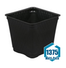 Gro Pro Square Plastic Pot Black 3.5 in : 1375 pack