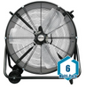 Hurricane Pro Heavy Duty Adjustable Tilt Drum Fan 24 in: 6 pack