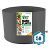 This is a multi-pack containing 50 Smart Pot Aeration Containers with a 15-gallon capacity. Smart Pot is a renowned brand that has been creating premium fabric planters for over 35 years. These planters are made of a sturdy, non-woven geo-textile fabric and are built to withstand harsh environments for several growing seasons. Smart Pots are completely inert and free of chemicals, lead, and BPA, making them perfectly safe for use.<br/><br/>These containers have been designed carefully to promote air root pruning, excellent drainage, and allow excess heat to escape. Smart Pots are the most durable fabric planter in the market and provide an ideal environment for plants to thrive, increasing yields, and developing their full potential.<br/><br/>The 15-gallon Smart Pot is 18 inches in diameter and 13.5 inches tall, and it holds approximately 1.99 cubic feet of soil. It provides a perfect solution for customers who want to grow crops in their garden or home, and they can quickly and easily unfold, fill, and plant in these Smart Pot fabric planters.<br/><br/>By placing Smart Pots strategically in your store near soil, seeds, nutrients, and other gardening products, you can quickly upsell to your customers. Join the Growing Revolution today with Smart Pots and offer your customers a premium gardening product that will not fall apart in the middle of a grow.<br/><br/>