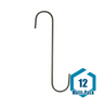 This item is a multi-pack, which includes (12) Panacea Garden S Hooks - 12 in. Use them to hang bird feeders, hanging baskets, or wind chimes on one end and hook the other over a gutter, small branch, or trellis. They are powder-coated for added durability.<br/><br/>