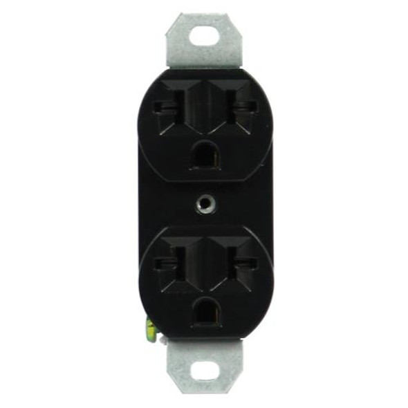 120/240 20A-Universal Duplex Outlet Black