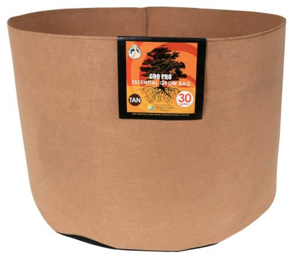 Gro Pro Essential Round Fabric Pot - Tan 30 Gallon