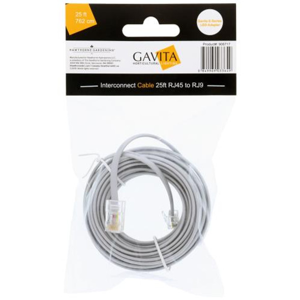 Gavita E-Series LED Adapter Interconnect Cable 25ft Cable RJ45 to RJ9