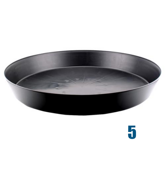 Black Premium Plastic Saucer 25 in : 5 pack