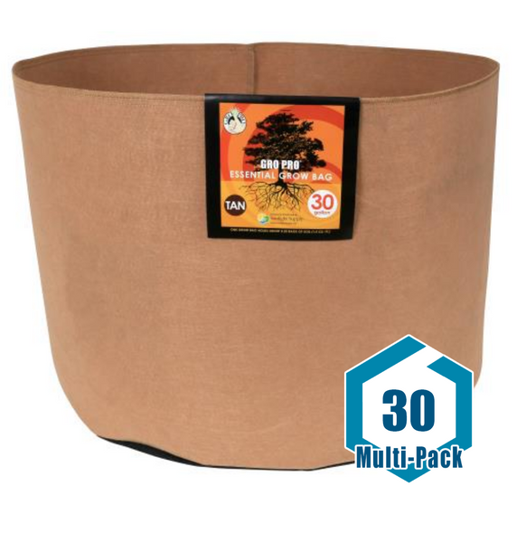 Gro Pro Essential Round Fabric Pot - Tan 30 Gallon: 30 pack