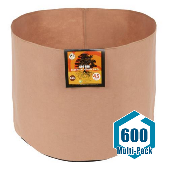 Gro Pro Essential Round Fabric Pot - Tan 45 Gallon: 600 pack
