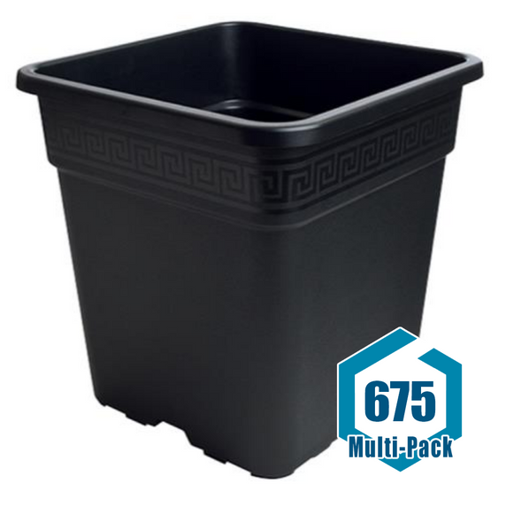 Gro Pro Black Square Pot 8 Gallon: 675 pack
